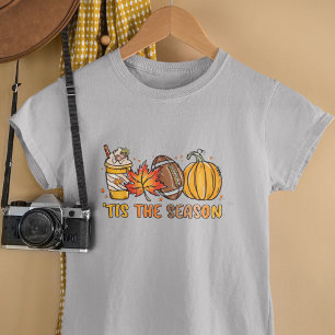 Tis the Season Football Pumpkin Fall  T-Shirt