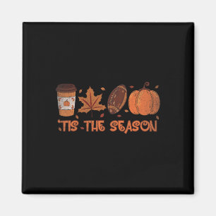 Tis The Season Football Pumpkin Fall Thanksgiving Magnet