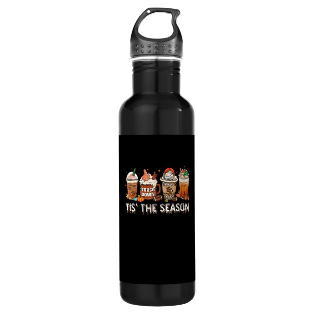 Tis The Season Football Pumpkin Spice Halloween Fa 710 Ml Water Bottle (Front)