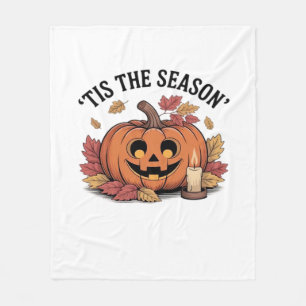 Tis The Season Football Retro Clean Design Fleece Blanket