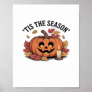 Tis The Season Football Retro Clean Design Poster
