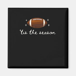 Tis The Season Football - Retro Football Game Day Magnet