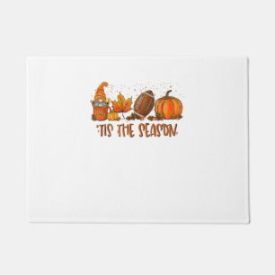Tis’ The Season Football Sport Autumn Pumpkin Than Doormat