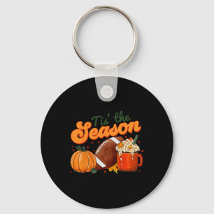 Tis The Season Footbyll Footbyll Fall Thanksgiving Key Ring
