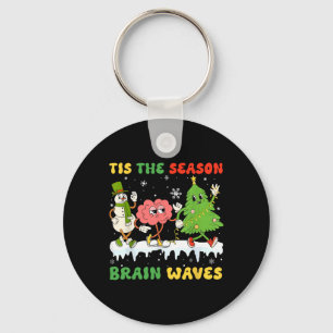 Tis The Season For Brain Waves Christmas Neurology Key Ring