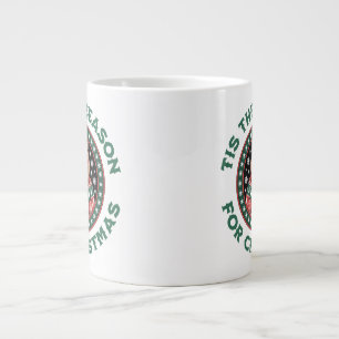 Tis the Season for Christmas – Cute Capybara Large Coffee Mug