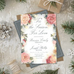 Tis' the Season for Love Winter Christmas Wedding Invitation<br><div class="desc">Celebrate Love in the Christmas Season Introducing our exquisite Tis' the Season for Love Winter Christmas Wedding Invitation, the perfect blend of elegance and seasonal charm. Embrace the magic of the holiday season with watercolor roses, ivy leaves, and holly berries beautifully intertwined in a design that captures the essence of...</div>