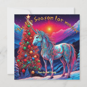 Tis the Season for Magic, Unicorn Flat Holiday 