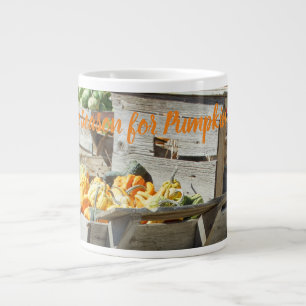 Tis The Season For Pumpkin Spice on a Large Coffee Mug