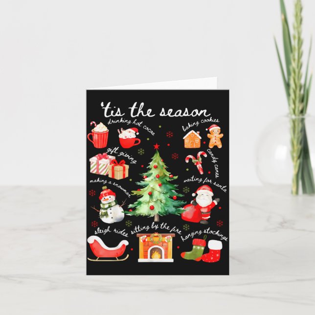 Tis The Season For Women Men Boys Youth Christmas  Card (Front)