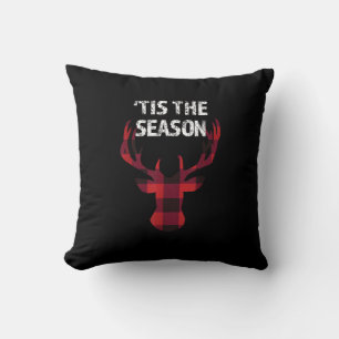 Tis The Season Funny Christmas Buck Deer Men Cushion