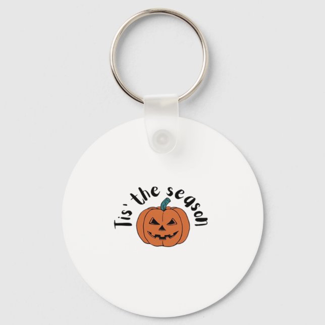 Tis The Season Funny Sloth Design Key Ring (Front)