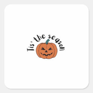 Tis The Season Funny Sloth Design Square Sticker