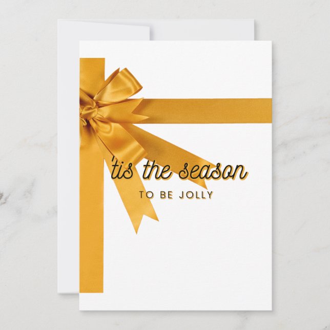 Tis The Season Gold Invitation (Front)