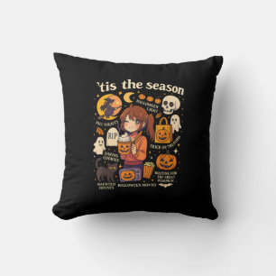 Tis The Season Halloween Anime Icons Fall Design Cushion