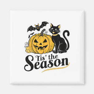 Tis The Season Halloween Bats Pumpkin Fall Funny C Magnet