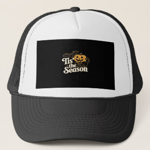 Tis The Season Halloween Bats Pumpkin Fall Funny C Trucker Hat