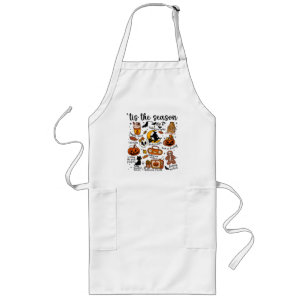 'Tis the season Halloween Doodles Long Apron
