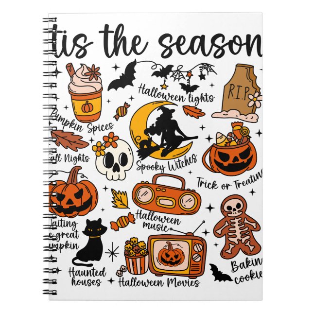 'Tis the season Halloween Doodles Notebook (Front)