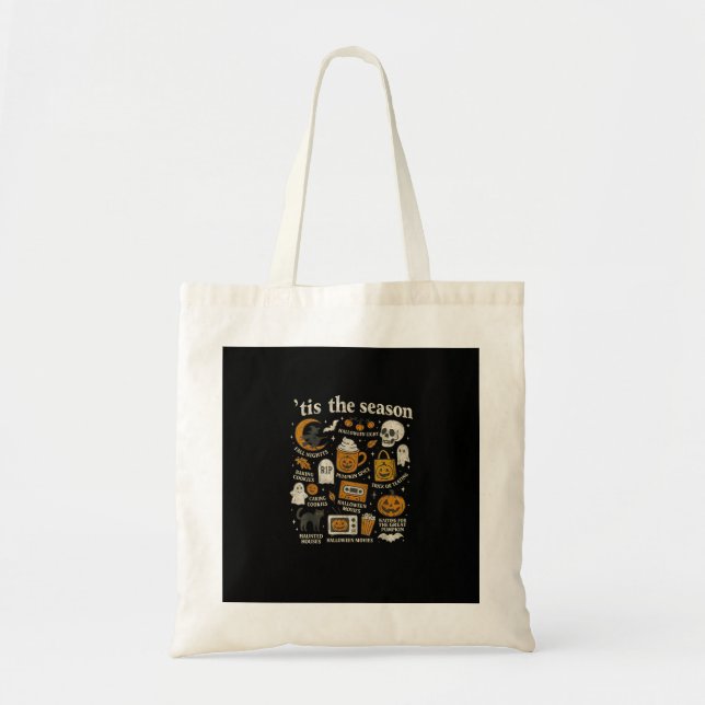 Tis The Season Halloween Icons Fall Design Tote Bag (Front)