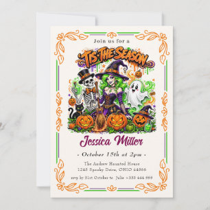 Tis The Season Halloween Party Invitation