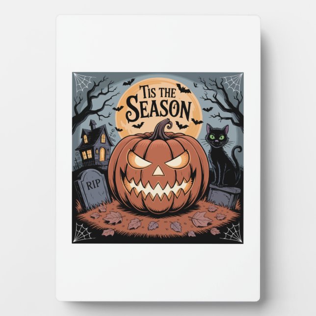 Tis the Season Halloween Plaque (Front)