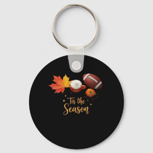 Tis The Season Halloween Retro Design Key Ring