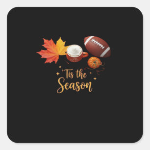 Tis The Season Halloween Retro Design Square Sticker