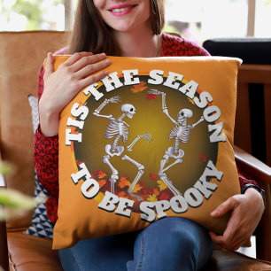 Tis the Season Happy Skeletons Cushion