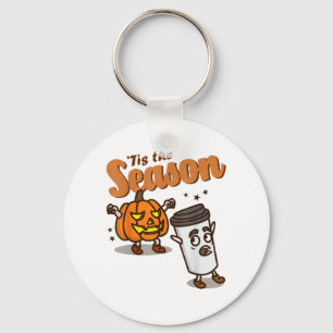 Tis The Season Hate Pumpkin Spice Latte Halloween  Key Ring