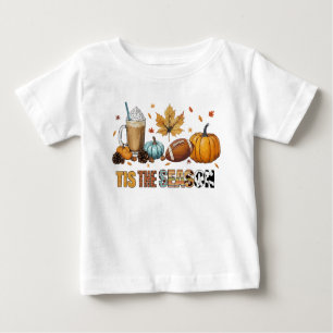 Tis the Season Herbstzeit mit Football und Kaffee Baby T-Shirt
