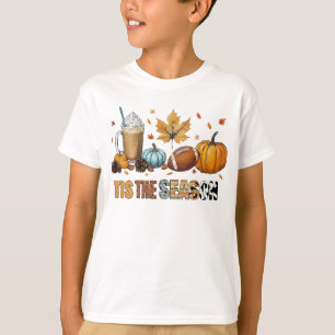 Tis the Season Herbstzeit mit Football und Kaffee T-Shirt