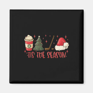 Tis The Season Hockey Christmas Sports Hockey Mom Magnet