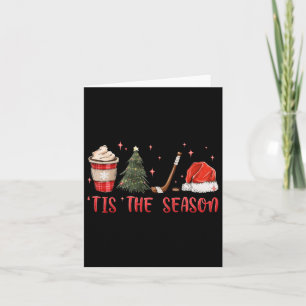Tis The Season Hockey Christmas Sports Winter Hock Card