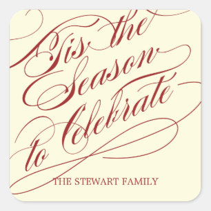 Tis The Season Holiday Gift Stickers