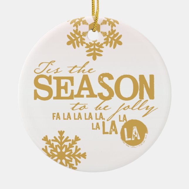 Tis the Season Holiday Personalised Ornament (Front)