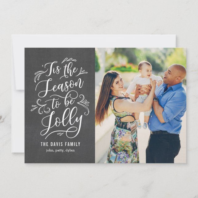 Tis The Season Holiday Photo Card (Front)