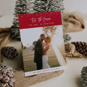 tis the season   holiday wedding announcement