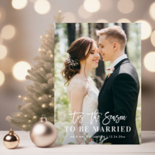 TIS THE SEASON holiday wedding announcement
