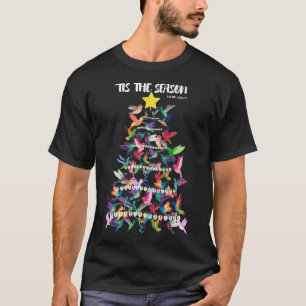Tis The Season Hummingbird Christmas Tree Holidays T-Shirt