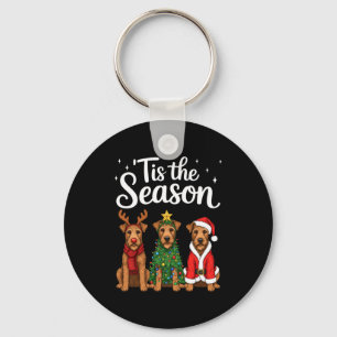 Tis The Season Irierrier Christmas Santa Dog Lover Key Ring