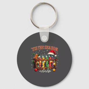 Tis The Season Lab Life Medical Christmas Scientis Key Ring