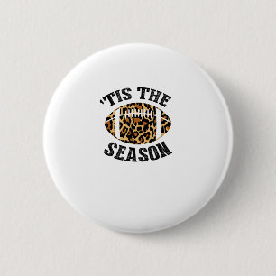 Tis The Season Leopard Football Season Game Day 6 Cm Round Badge