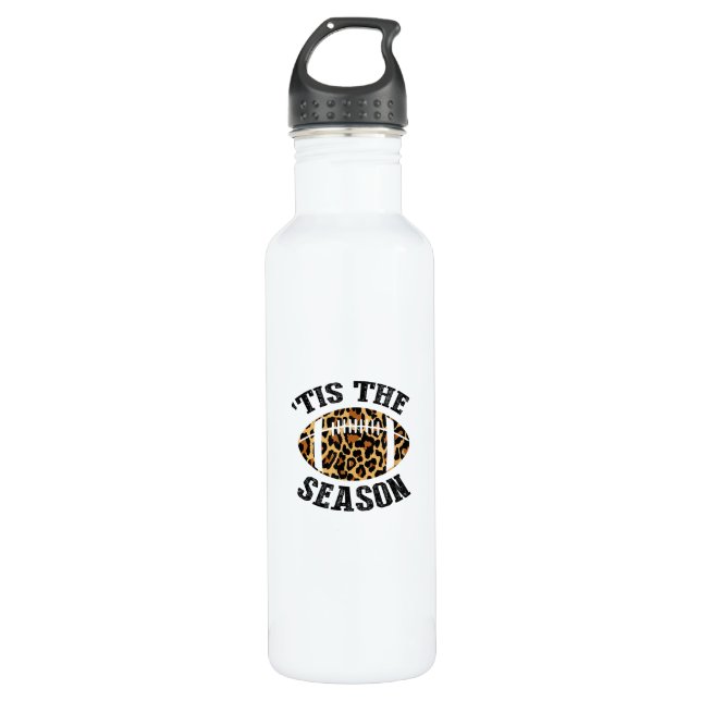 Tis The Season Leopard Football Season Game Day 710 Ml Water Bottle (Front)