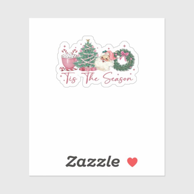 Tis The Season Merry Christmas Cute Xmas Coffee Ch (Sheet)