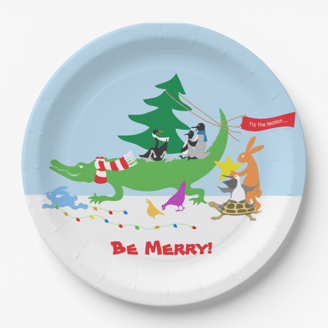 Tis the Season Merry Paper Plates (Front)