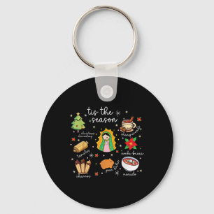 Tis The Season Mexican Christmas Feliz Navidad Xma Key Ring