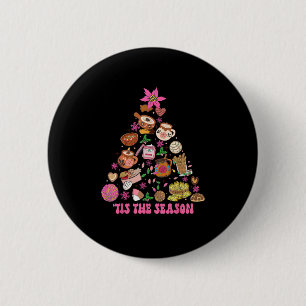 Tis The Season Mexican Christmas Tree Tamales Pan 6 Cm Round Badge