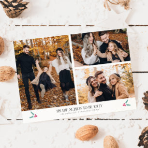 Tis The Season Mistletoe Christmas Holiday Card