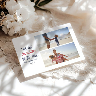 'tis the season multi photo holiday christmas card